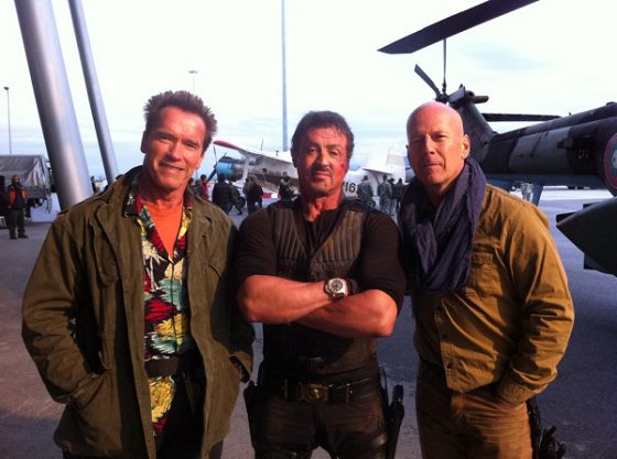 Arnold Schwarzenegger, Sylvester Stallone y Bruce Willis