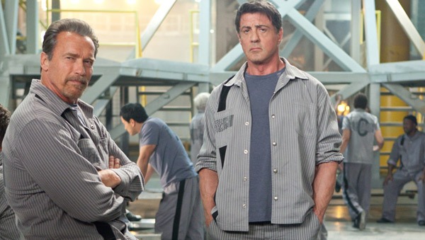 Sylvester Stallone y Arnold Schwarzenegger en 'Plan de escape'
